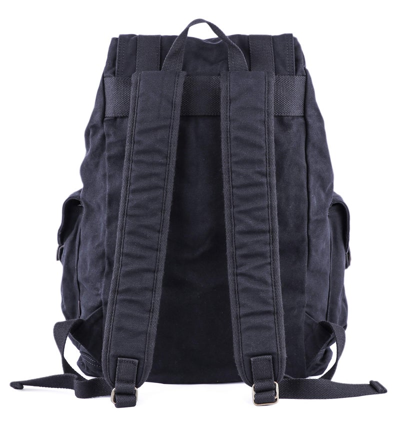 GOOTIUM 21101BLK Specially High Density Thick Canvas Backpack Rucksack,Black - Image 5